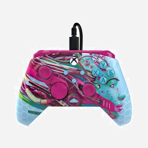 Manette de Jeu Filaire PDP REMATCH GLOW Advanced Multicolore USB Type-C - PC, Xbox One, Series X/S - Analogique/Numérique - Boutons Programmables & Port Casque