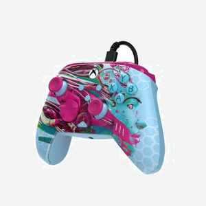Manette de Jeu Filaire PDP REMATCH GLOW Advanced Multicolore USB Type-C - PC, Xbox One, Series X/S - Analogique/Numérique - Boutons Programmables & Port Casque - Miniature 3