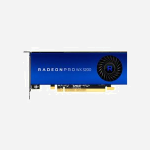 AMD Radeon Pro WX 3200, 4Go GDDR5, PCIe 3.0 x16, 4x Mini DisplayPort 1.4, 7680x4320, 640 SP, 50W, Windows/Linux