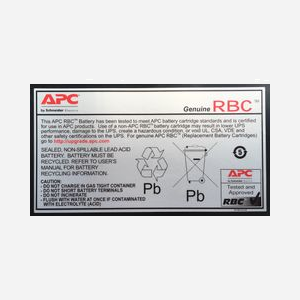 APC RBC59 - Cartouche de Batterie de Rechange #59 (2 Batteries) - 149x64x197mm - 5.33kg - Code SH 85044055 - Empreinte Carbone 19.2kg CO2e - Miniature 2