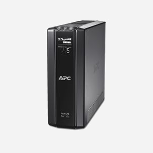 APC Back-UPS Pro BR1200G-GR : UPS Line Interactive 1.2kVA/720W, Autonomie 5.4min à pleine charge, 6 prises Type F, AVR, LCD, Protection Surtension, RoHS