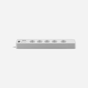 APC PM5-FR : Protection Surtension 5 Prises Type E 230V, 918 Joules, Filtre EMI/RFI 40dB, Câble 1.83m, Temps Réponse 1ms, RoHS, Blanc - Miniature 2