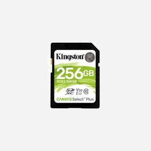 Kingston Technology Carte SDXC 256Go Canvas Select Plus UHS-I U3 V30 Classe 10, Lecture 100Mo/s, Ecriture 85Mo/s, exFAT, Résistante Chaleur/Rayons X