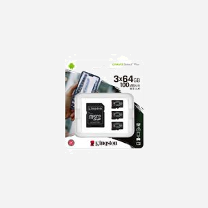 Kingston Technology - Pack 3 Cartes microSDXC Canvas Select Plus 64Go UHS-I U1 C10 V10 + Adaptateur SD - Lecture 100Mo/s - Android - SDCS2/64GB-3P1A - Miniature 5