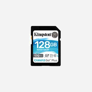 Kingston Technology Carte SDXC 128 Go Canvas Go! Plus, UHS-I U3 V30, Lecture 170 Mo/s, Écriture 90 Mo/s, Classe 10, exFAT, Résistante aux chocs et température - Miniature 1