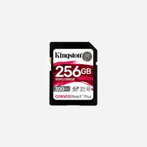 Carte SD Kingston Canvas React Plus 256GB SDXC UHS-II U3 V90 Lecture 300MB/s Écriture 260MB/s Classe 10 exFAT