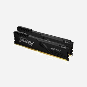 Kingston FURY Beast 8Go (Kit 2x4Go) DDR4 2666MT/s CL16 DIMM 288-pin, Radiateur, 1.2V, Intel XMP 2.0, KF426C16BBK2/8