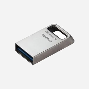 Kingston DataTraveler Micro 128Go USB 3.2 Gen 1 Type-A Métal 200Mo/s Lecture Compatible Windows/macOS/Linux DTMC3G2/128GB - Miniature 3