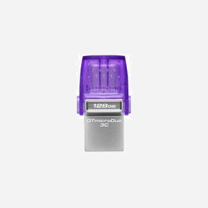 Kingston Technology DataTraveler microDuo 3C 128Go USB 3.2 Gen 1 (3.1 Gen 1) 200Mo/s Lecture USB-A/USB-C Compatible Windows/macOS/Linux/Chrome OS - Miniature 3