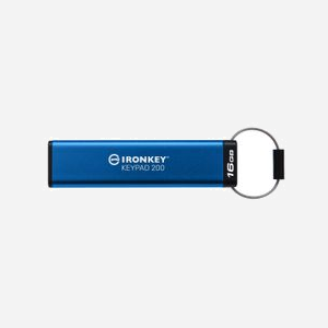 Kingston IronKey Keypad 200 16Go USB 3.2 Gen 1 Type-A, Chiffrement AES-XTS 256-bit, Clavier PIN, Certification FIPS 140-3 Niveau 3 (en attente)