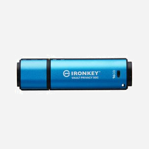 Kingston Technology IronKey Vault Privacy 50C 16GB USB-C 3.2 Gen 1, Chiffrement AES-256 XTS, FIPS 197, IPX8, Protection BadUSB et Force Brute