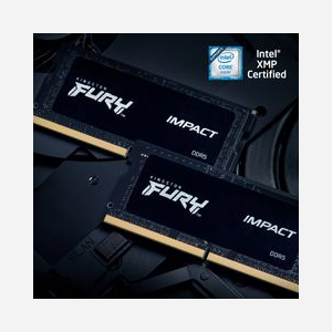 Kingston FURY Impact DDR5 SODIMM 32GB (1x32GB) 5600MT/s CL40 1.1V Unbuffered On-Die ECC Intel XMP 3.0 KF556S40IB-32 - Miniature 5