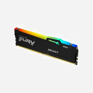 Kingston FURY Beast 8GB DDR5-5200 CL36 DIMM RGB EXPO (KF552C36BBEA-8) : Mémoire PC 1x8GB, 5200MT/s, 1.25V, Radiateur, On-Die ECC - Miniature 1