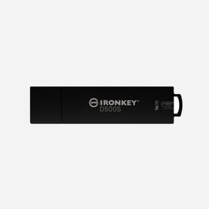 Kingston IronKey D500S 16Go USB 3.2 Gen 1, Chiffrement AES-XTS 256-bit, FIPS 140-3 Lvl 3 (en attente), Boîtier Zinc IP67, Windows/macOS/Linux
