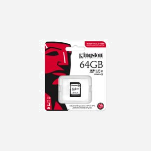 Kingston Technology SDIT/64GB - Carte SDXC Industrielle 64Go pSLC UHS-I U3 V30 A1 Classe 10 - Lecture 100Mo/s Écriture 80Mo/s -40°C à 85°C - Miniature 3