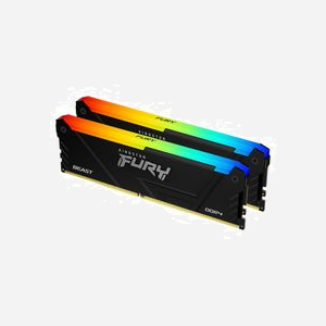 Kingston FURY Beast 64GB (2x32GB) DDR4 3200MT/s CL16 DIMM RGB (KF432C16BB2AK2/64) 1.35V, compatible Intel XMP 2.0 et AMD Ryzen, radiateur
