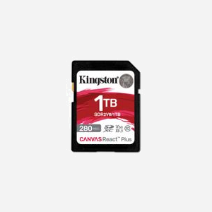 Kingston Technology Carte SDXC 1TB Canvas React Plus UHS-II U3 V60 280Mo/s lecture, 150Mo/s écriture, Class 10, exFAT