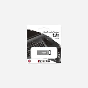 Kingston Technology DataTraveler Kyson 512Go USB 3.2 Gen 1 Type-A, Lecture 200Mo/s, Ecriture 60Mo/s, Argent, Compatible Windows/macOS/Linux/Chrome OS - Miniature 4