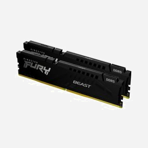 Kingston FURY Beast 32GB (2x16GB) DDR5 6400MT/s CL32 DIMM Black XMP 3.0 Radiateur (KF564C32BBK2-32) ODECC
