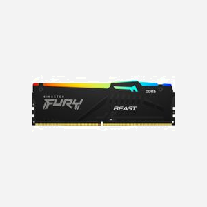 Kingston FURY Beast RGB 16GB DDR5 6000MT/s CL30 DIMM XMP 3.0 (KF560C30BBA-16) 1x16GB Radiateur Noir, On-Die ECC, 1.35V - Miniature 2