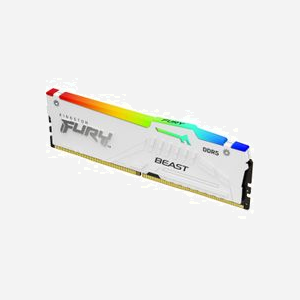 Kingston FURY Beast DDR5 RGB 32GB (2x16GB) 6000MT/s CL30 DIMM White EXPO (KF560C30BWEAK2-32) Radiateur, RGB, 1.35V - Miniature 2