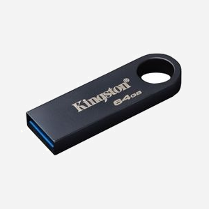 Kingston Technology DataTraveler SE9 G3 64Go USB 3.2 Gen 1 Type-A, Lecture 220Mo/s, Écriture 100Mo/s, Métal Noir, Compatible Windows/macOS/ChromeOS