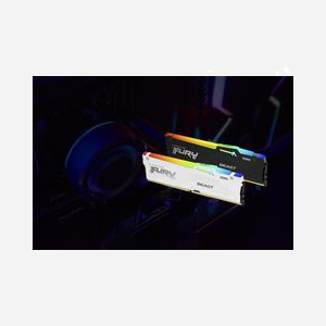 Kingston FURY Beast White RGB 16GB DDR5 6000MT/s CL36 DIMM EXPO (KF560C36BWE2A-16) Radiateur Blanc, 1.35V, On-Die ECC - Miniature 5