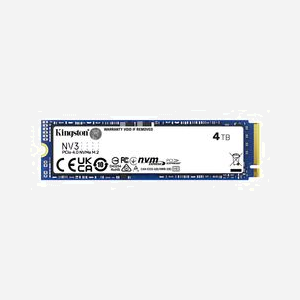 Kingston NV3 4To SSD M.2 2280 PCIe 4.0 NVMe 3D NAND Lecture 6000 Mo/s Écriture 5000 Mo/s TBW 1280 Référence SNV3S/4000G - Miniature 3