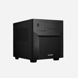 Chieftec CI-02B-OP Boîtier Cube Noir - Micro ATX/Mini-ITX, 3x3.5", 3x2.5", 1x5.25", SPCC, Ventilateurs 120/140mm, USB 3.2 Gen 1, Sans Alimentation - Miniature 1