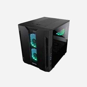 Chieftec Chieftronic M2 Cube Noir GM-02B-OP, micro ATX/Mini-ITX, 2x120mm avant, 1x120mm arrière, Baies 2.5/3.5", Radiateur 280/240mm, SPCC/Verre Trempé - Miniature 4