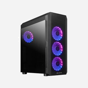 Chieftec GL-04B-OP Boîtier PC Midi Tower Noir, Acier/Verre Trempé, ATX/microATX/Mini-ITX, 3x120mm avant, 1x120mm arrière, USB 3.2 Gen 1, Compatible radiateurs 280/240mm - Miniature 1