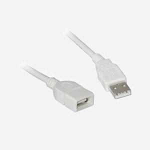 C2G Câble d'Extension USB 2.0 A Male vers A Female 2m Blanc - Connecteur USB A Mâle/Femelle, Longueur 2 mètres, 0.0953 kg
