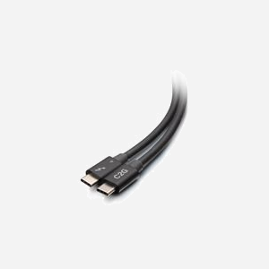 C2G Câble Thunderbolt 4 USB-C 0.8m 40Gbits/s 100W, Connecteurs Nickel, DisplayPort 2.1 8K/4K, TPE, Compatible Mac/Windows/Chrome OS