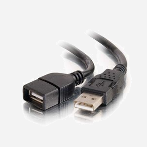 C2G Rallonge USB 2.0 2m Noir - Connecteur USB-A mâle vers USB-A femelle - Blindage EMI/RFI - Compatible PC/Mac - Référence 52107