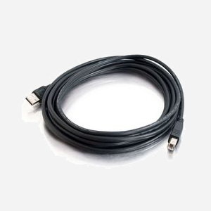 C2G Câble USB 2.0 A/B Mâle/Mâle Noir - Longueur 1m - Débit Max. 480 Mbit/s - Connecteurs USB Type A et USB Type B - Référence 81565 - Miniature 2