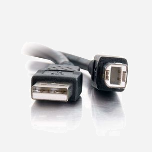 C2G Câble USB 2.0 A/B Mâle/Mâle Noir - Longueur 1m - Débit Max. 480 Mbit/s - Connecteurs USB Type A et USB Type B - Référence 81565 - Miniature 3