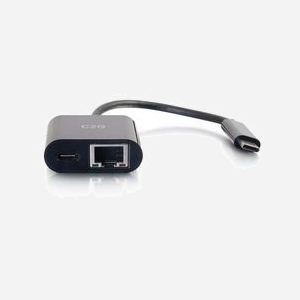C2G 82408 Station d'accueil USB 3.2 Gen 1 Type-C Noir : 1x USB Type-C (60W Power Delivery), 1x RJ-45 Gigabit Ethernet, Boîtier PVC, 0-45°C - Miniature 1