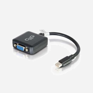 Adaptateur C2G Mini DisplayPort Mâle vers VGA (D-Sub) Femelle 0.2m Noir - Liaison Vidéo Standard avec Connecteurs Identifiés - Référence 84315