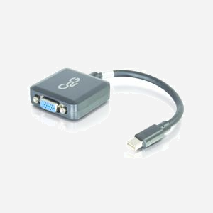Adaptateur C2G Mini DisplayPort Mâle vers VGA (D-Sub) Femelle 0.2m Noir - Liaison Vidéo Standard avec Connecteurs Identifiés - Référence 84315 - Miniature 4