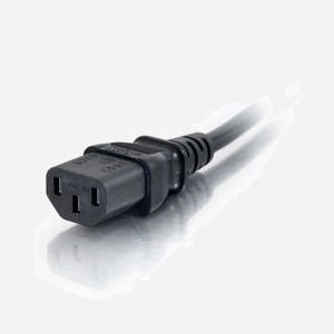 C2G Cordon Alimentation 2m IEC320C13 vers CEE7/7 AWG16 Noir - Connecteur Mâle/Femelle - Coupleur C13 - Poids 207g - Miniature 3