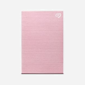 Seagate One Touch STKY2000405 - Disque Dur Externe 2To 2.5" USB Type-C 3.2 Gen 1 Boîtier Aluminium Or Rose/Blanc, AES 256-bit