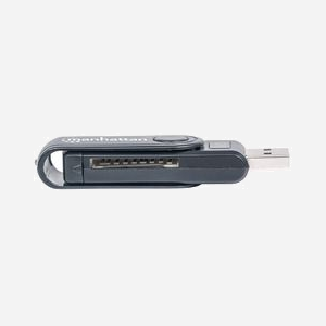 Lecteur Cartes Mémoire Manhattan 101981 USB 3.2 Gen 1 Type-A Noir, Compatible SD/SDHC/SDXC/MMC/MicroSD, Taux de Transfert 5000 Mbit/s - Miniature 3