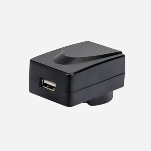 Manhattan 102155 : Chargeur secteur USB 2.0 5W, 5V/1A - Entrée 100-240V, fiches AU/EU/UK/US, Noir - Certifié CE/FCC/RoHS