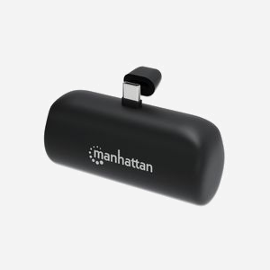Manhattan 102612 Power Bank 5000mAh Li-Ion 20W USB Type-C Noir - Entrée 5-12V/2.6A, Sortie 5-12V/3A, Protections multiples - Miniature 1