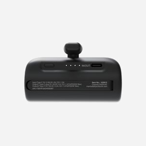 Manhattan 102612 Power Bank 5000mAh Li-Ion 20W USB Type-C Noir - Entrée 5-12V/2.6A, Sortie 5-12V/3A, Protections multiples - Miniature 4