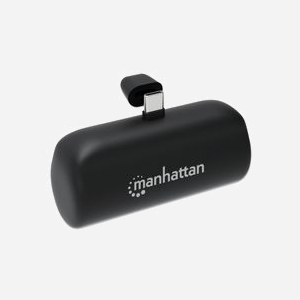 Manhattan 102612 Power Bank 5000mAh Li-Ion 20W USB Type-C Noir - Entrée 5-12V/2.6A, Sortie 5-12V/3A, Protections multiples - Miniature 2