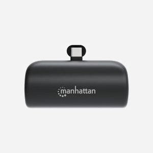 Manhattan 102612 Power Bank 5000mAh Li-Ion 20W USB Type-C Noir - Entrée 5-12V/2.6A, Sortie 5-12V/3A, Protections multiples - Miniature 3
