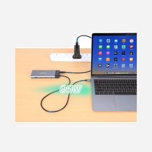 Manhattan 130714 Dock USB-C 3.2 Gen 2, 3x USB-A 3.2 Gen 1, 2x USB-A + 1x USB-C 3.2 Gen 2, 2x HDMI 2.1, Ethernet Gigabit, USB-PD 100W, Gris - Miniature 5