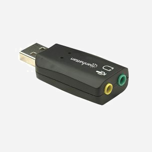 Manhattan 150859 Carte Son Externe USB 5.1 Virtual Surround, Entrée Micro, Sortie Audio 3.5mm, Compatible Windows/macOS, Noir - Miniature 5