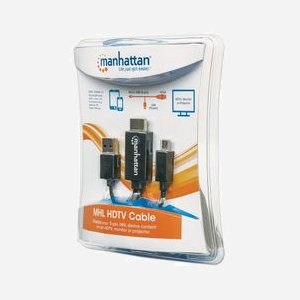 Manhattan 151498 : Câble Adaptateur Vidéo 1.5m HDMI Type A (Standard) vers Micro-USB Type-B, Mâle/Mâle, Noir, Résolution 1920x1080 - Miniature 5